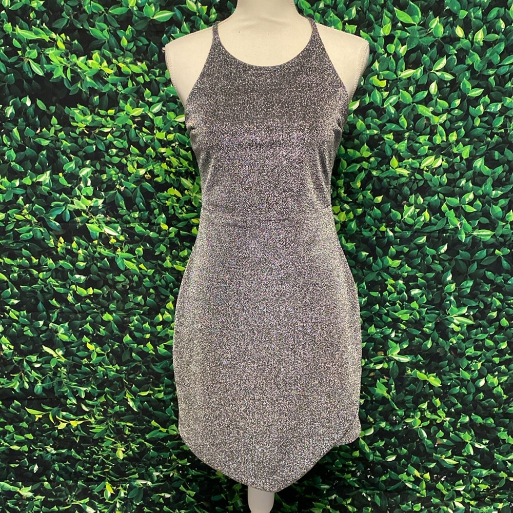 Express Metallic Shimmering Silver Dress Size 4 - Picture 1 of 9
